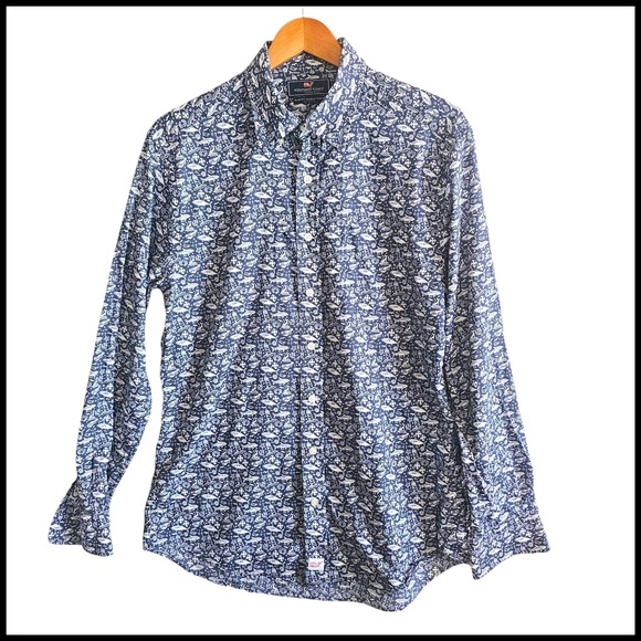 Vineyard Vines Other - Vineyard Vines Slim Fit Murray Shirt‎ Nautical Print Button Down Size M